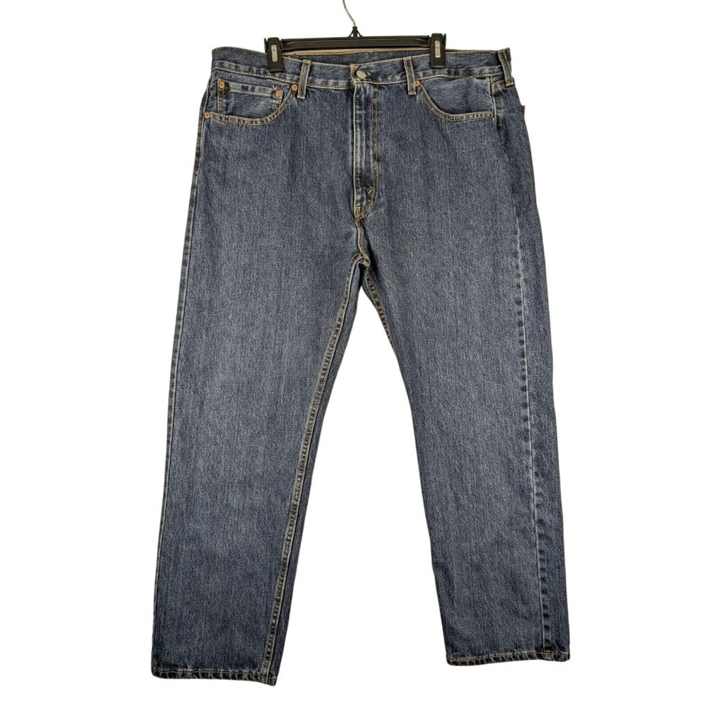 Levis 505 Regular Fit Jeans Mens‎ 40x30 Blue Straight Leg Medium Wash Denim